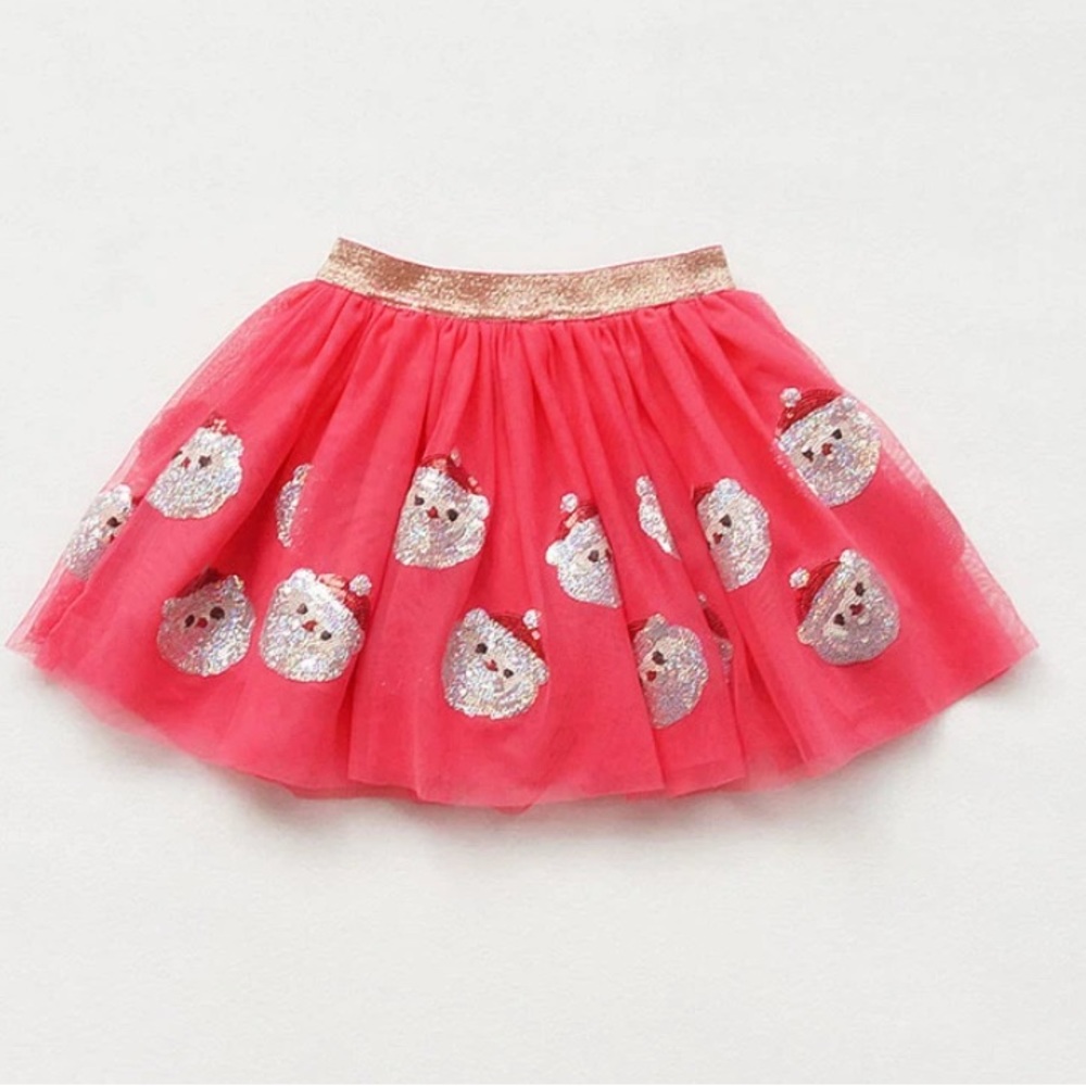 Santa Sequin Tulle Skirt, Christmas, Toddler Girl 2T 3T 4T 5T